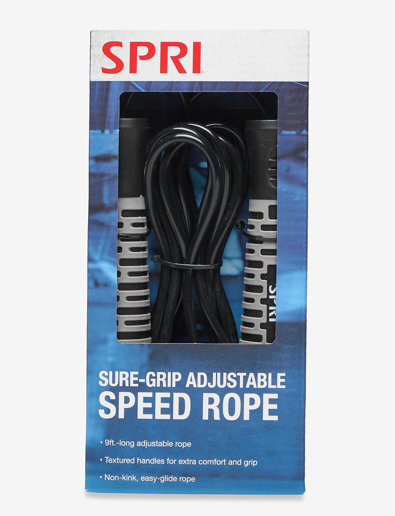 Spri - SPRI SURE-GRIP ADJUSTABLE SPEED ROPE - jump ropes - black - 0