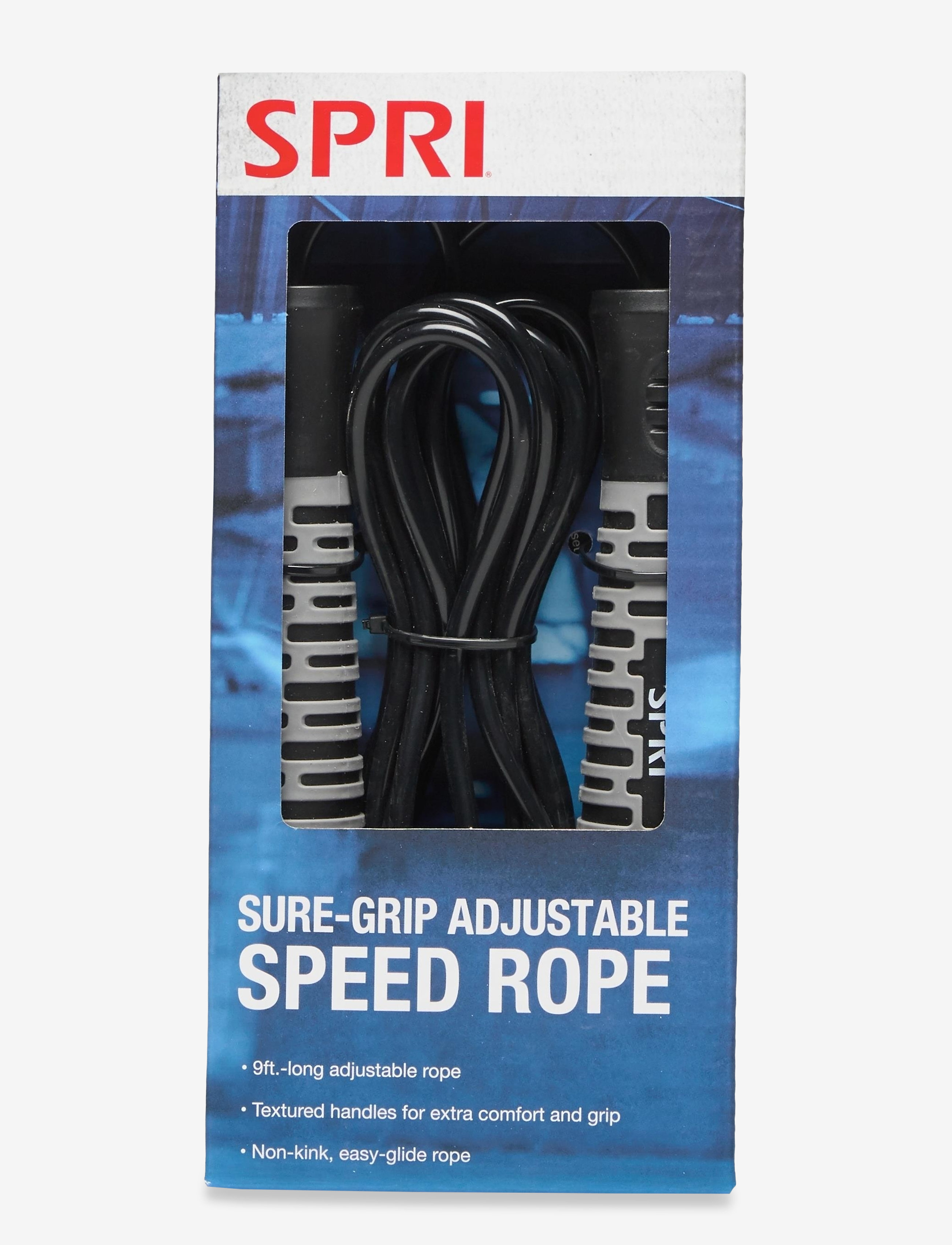 SPRI SURE-GRIP ADJUSTABLE SPEED ROPE - BLACK
