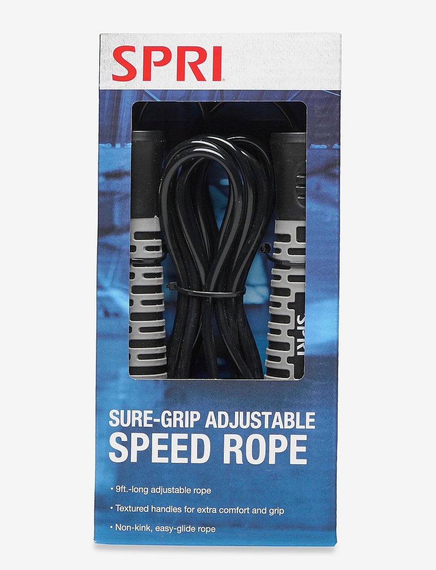 Spri - SPRI SURE-GRIP ADJUSTABLE SPEED ROPE - hoppetau - black - 0