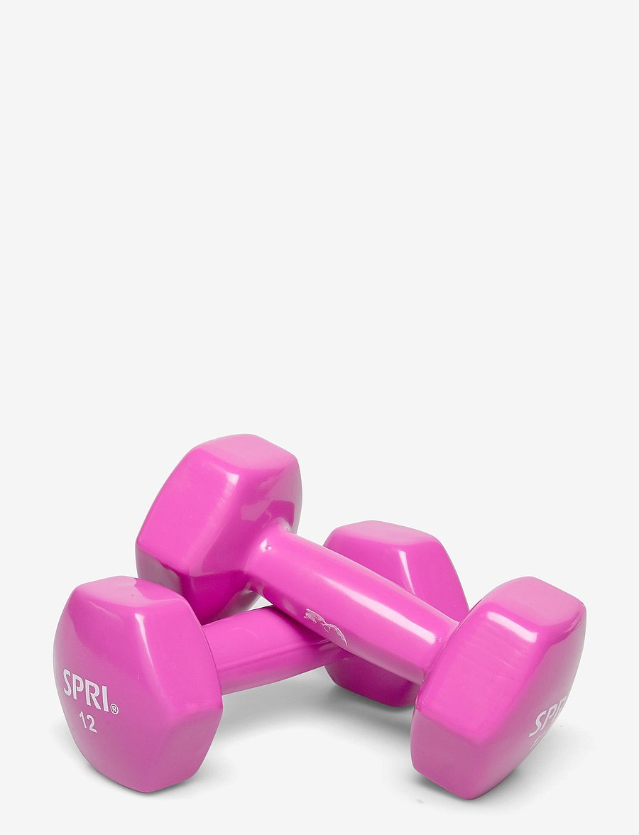 Spri - SPRI DUMBBELL VINYL 5,5kg/12lb PAIR - cerise - 0