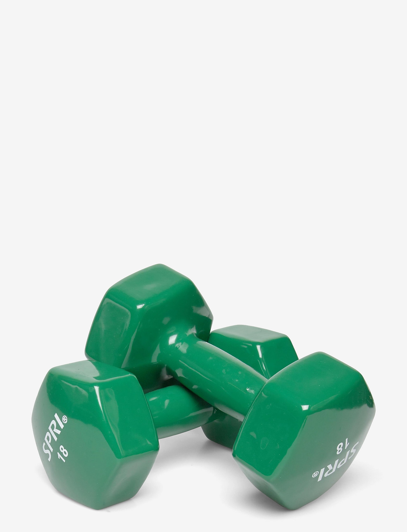 Spri - SPRI DUMBBELL VINYL 8,2kg/18lb PAIR - weights - green - 0