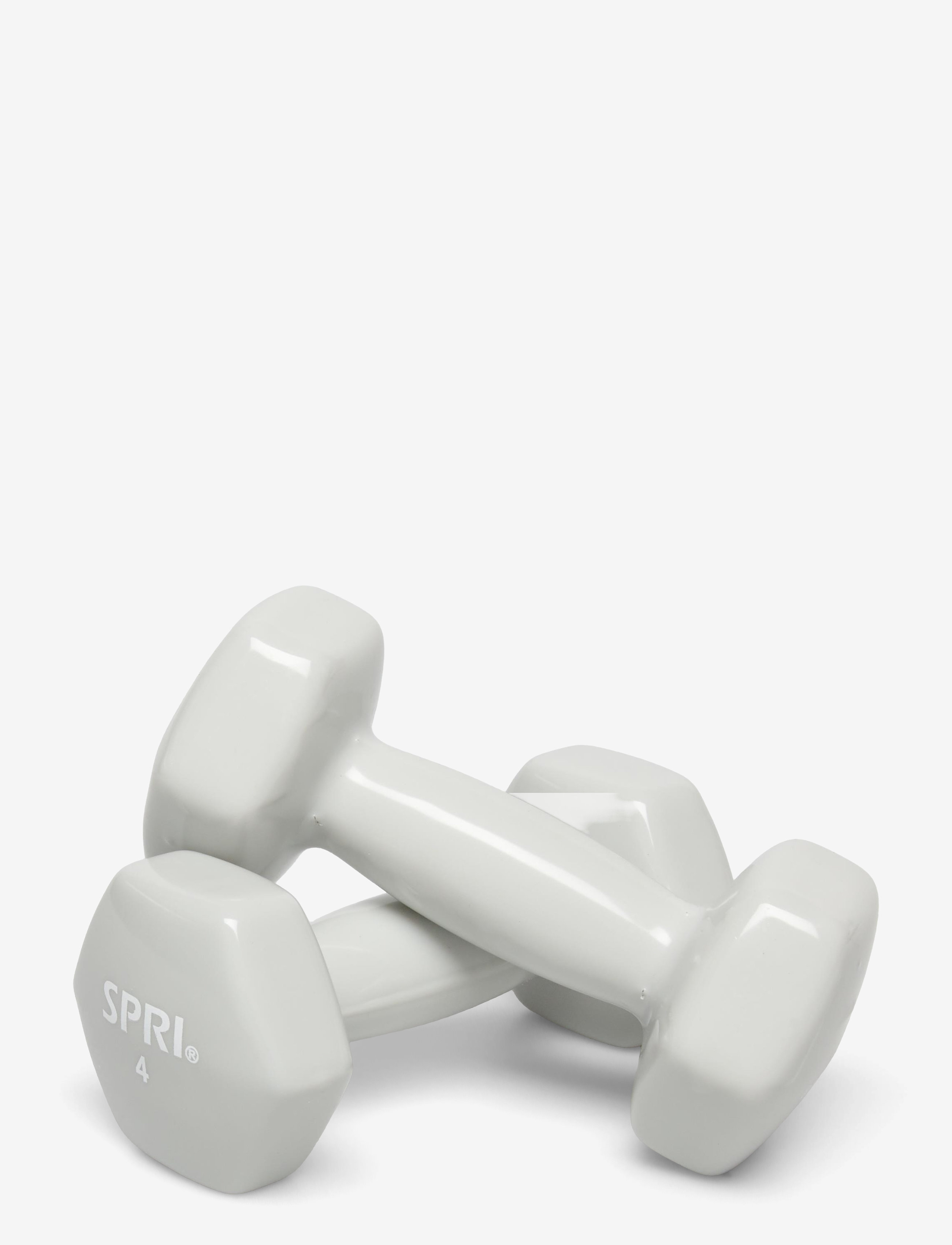 Spri SPRI DUMBBELL VINYL 1,8kg/4lb PAIR - Vikter - LIGHT GREY / white