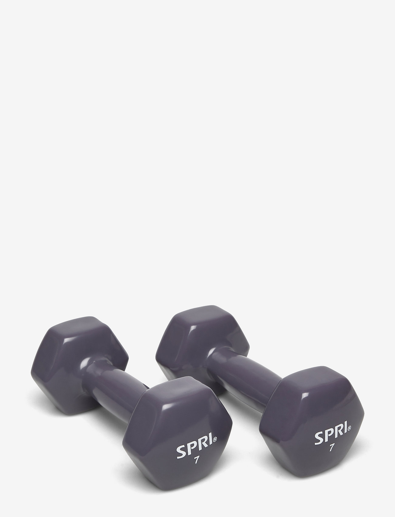 Spri - SPRI DUMBBELL VINYL 3,2kg/7lb PAIR - weights - purple - 0