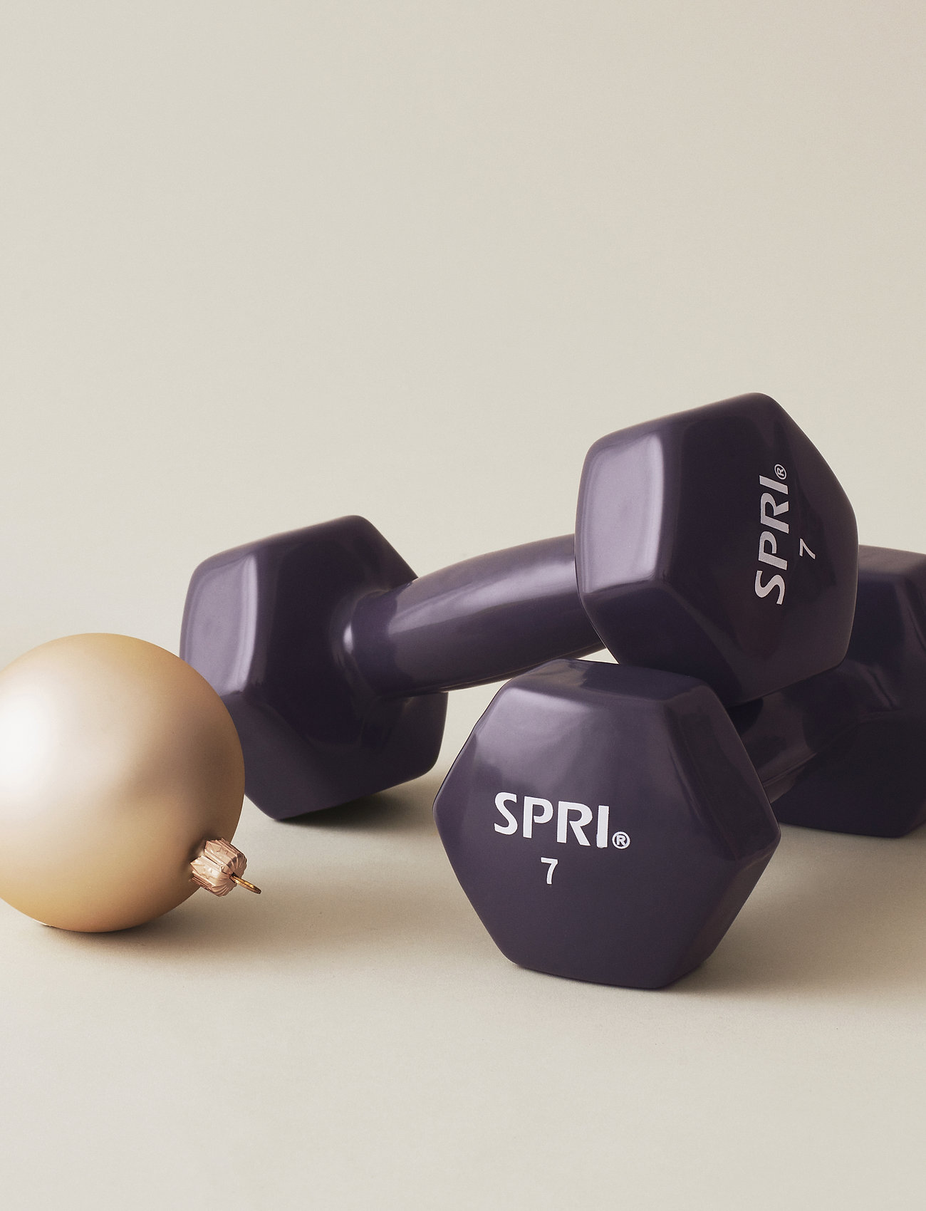 Spri - SPRI DUMBBELL VINYL 3,2kg/7lb PAIR - weights - purple - 1