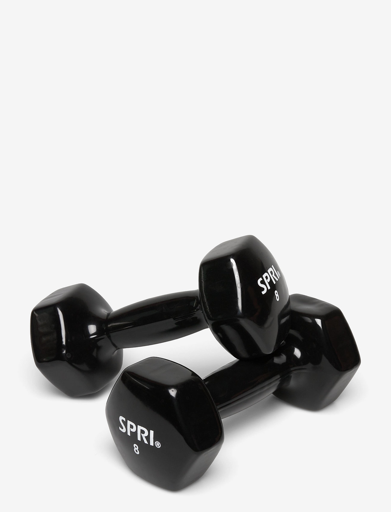 Spri - SPRI DUMBBELL VINYL 3,6kg/8lb PAIR - weights - black - 0