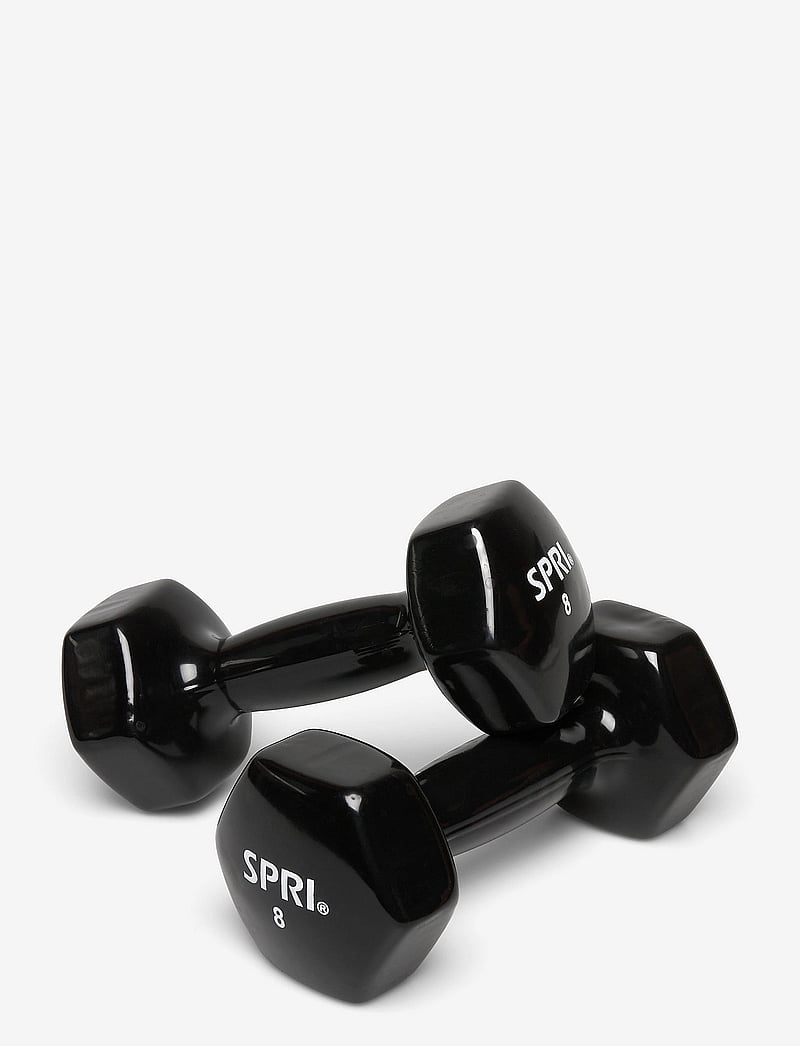 Spri - SPRI DUMBBELL VINYL 3,6kg/8lb PAIR - black - 0