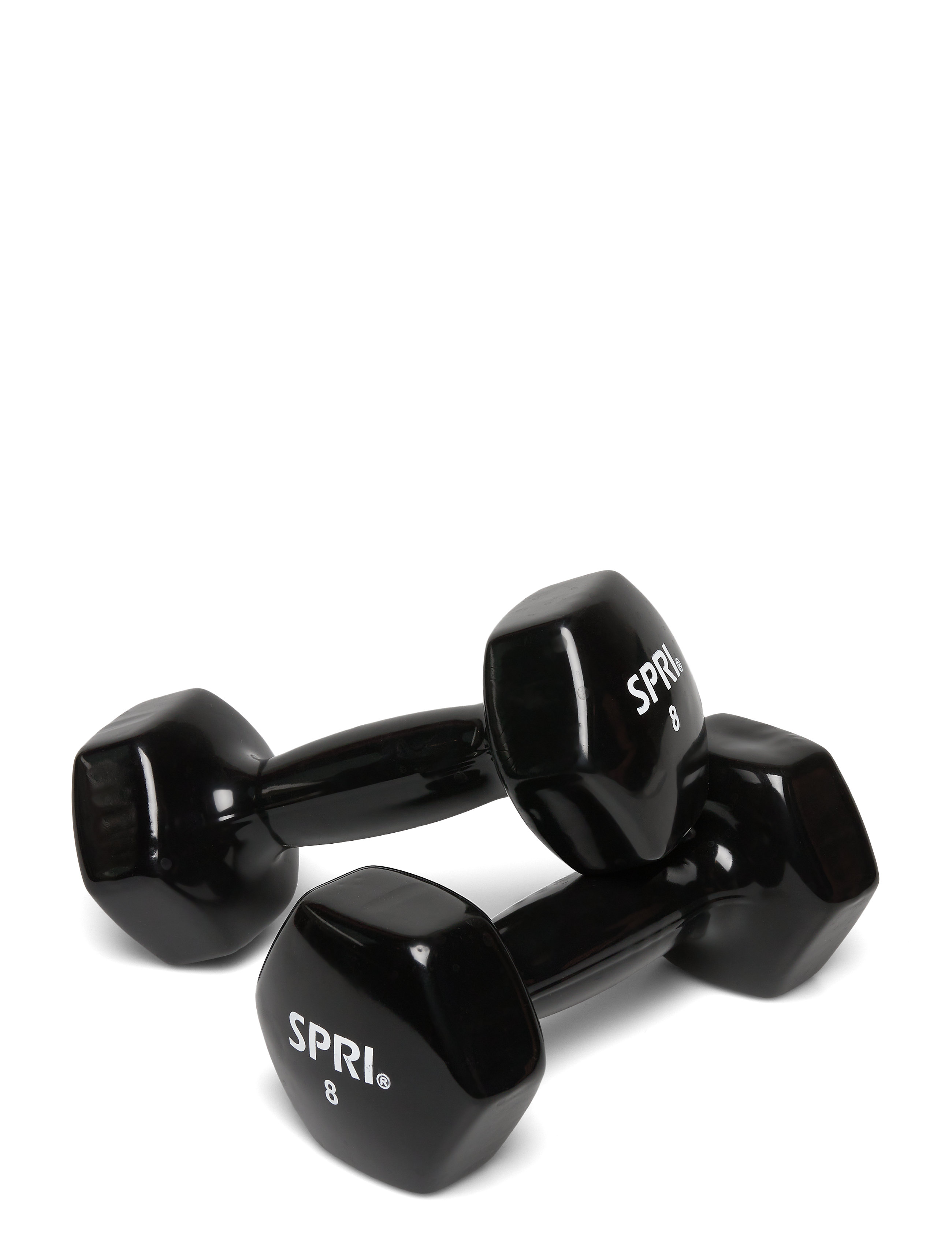 Spri - SPRI DUMBBELL VINYL 3,6kg/8lb PAIR - black - 1
