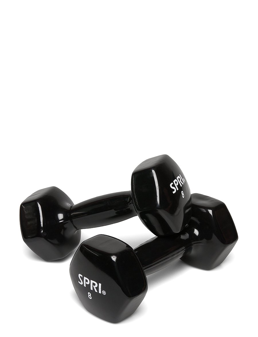 Spri - SPRI DUMBBELL VINYL 3,6kg/8lb PAIR - black - 1
