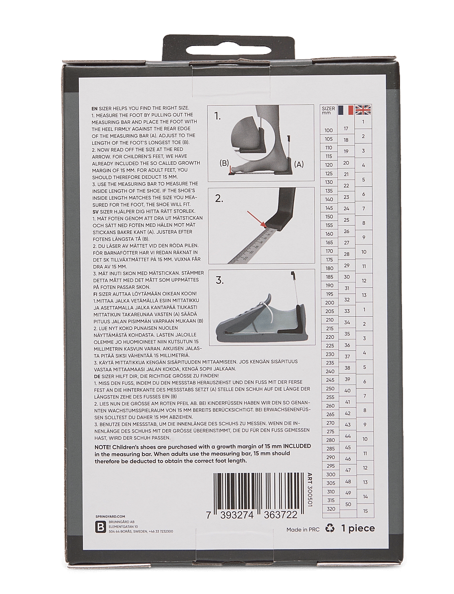Springyard - Sizer - schuhzubehör - white/black - 1