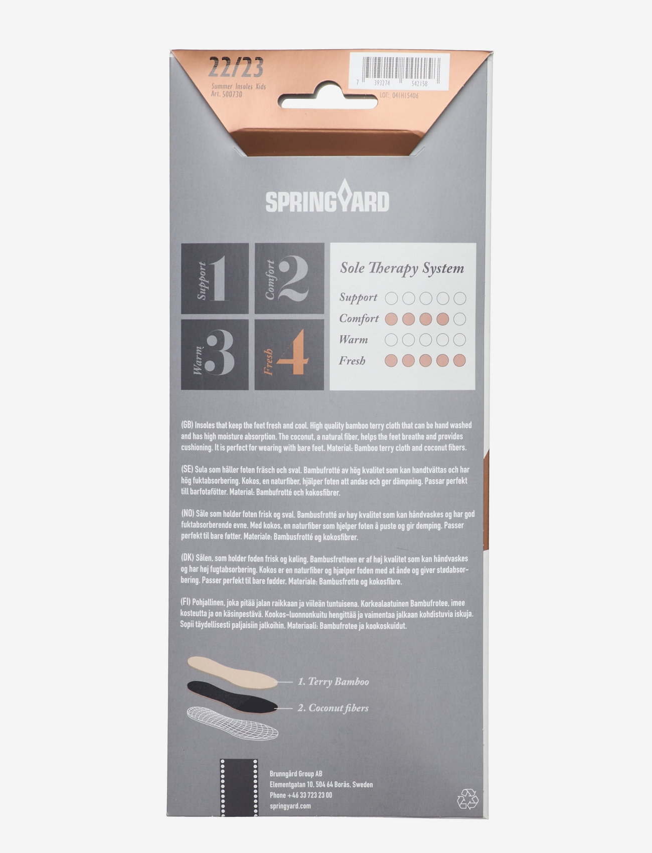 Springyard - Summer Insoles Kids - skotilbehør - grey - 2