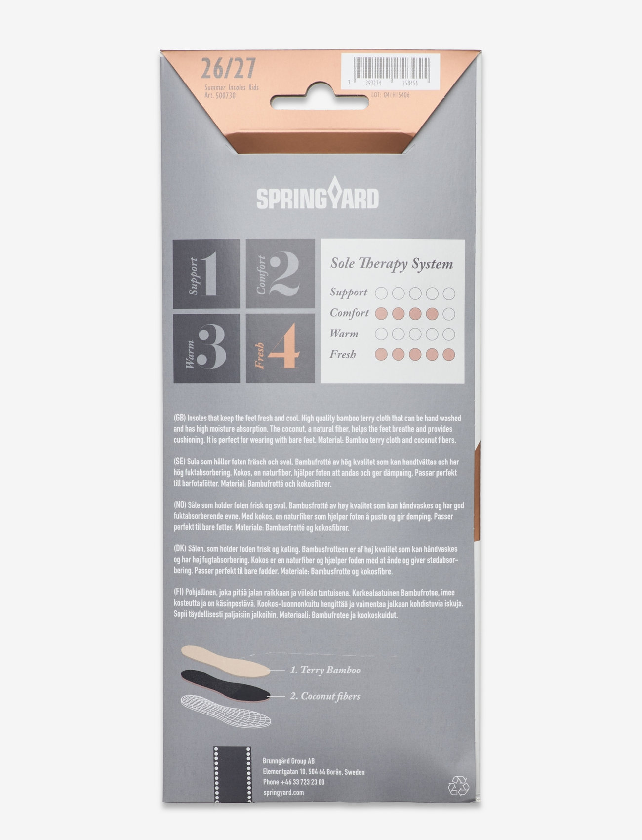 Springyard - Summer Insoles Kids - skotilbehør - grey - 5