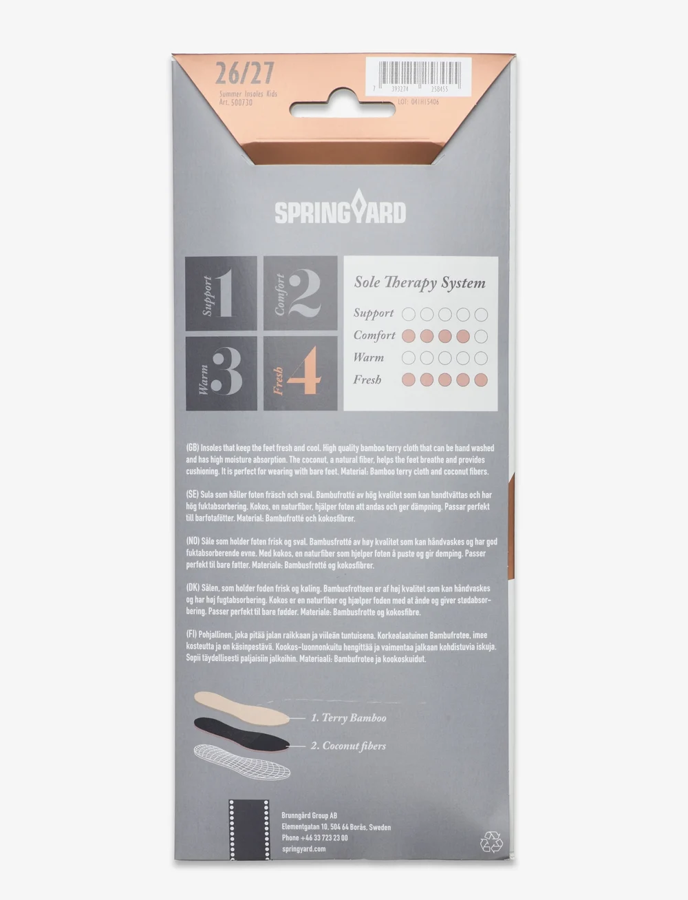 Springyard - Summer Insoles Kids - schuhzubehör - grey - 5