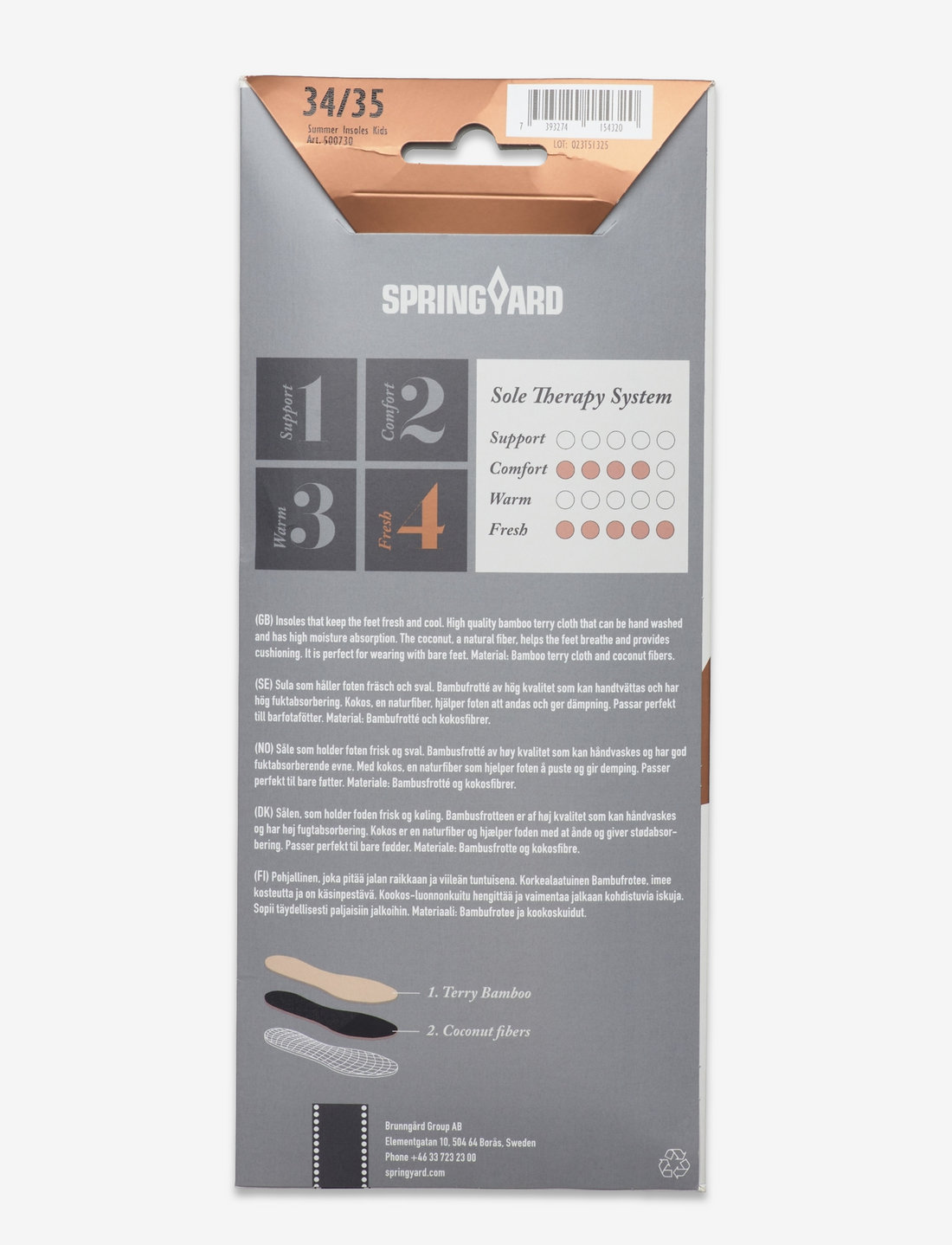 Springyard - Summer Insoles Kids - schuhzubehör - grey - 1