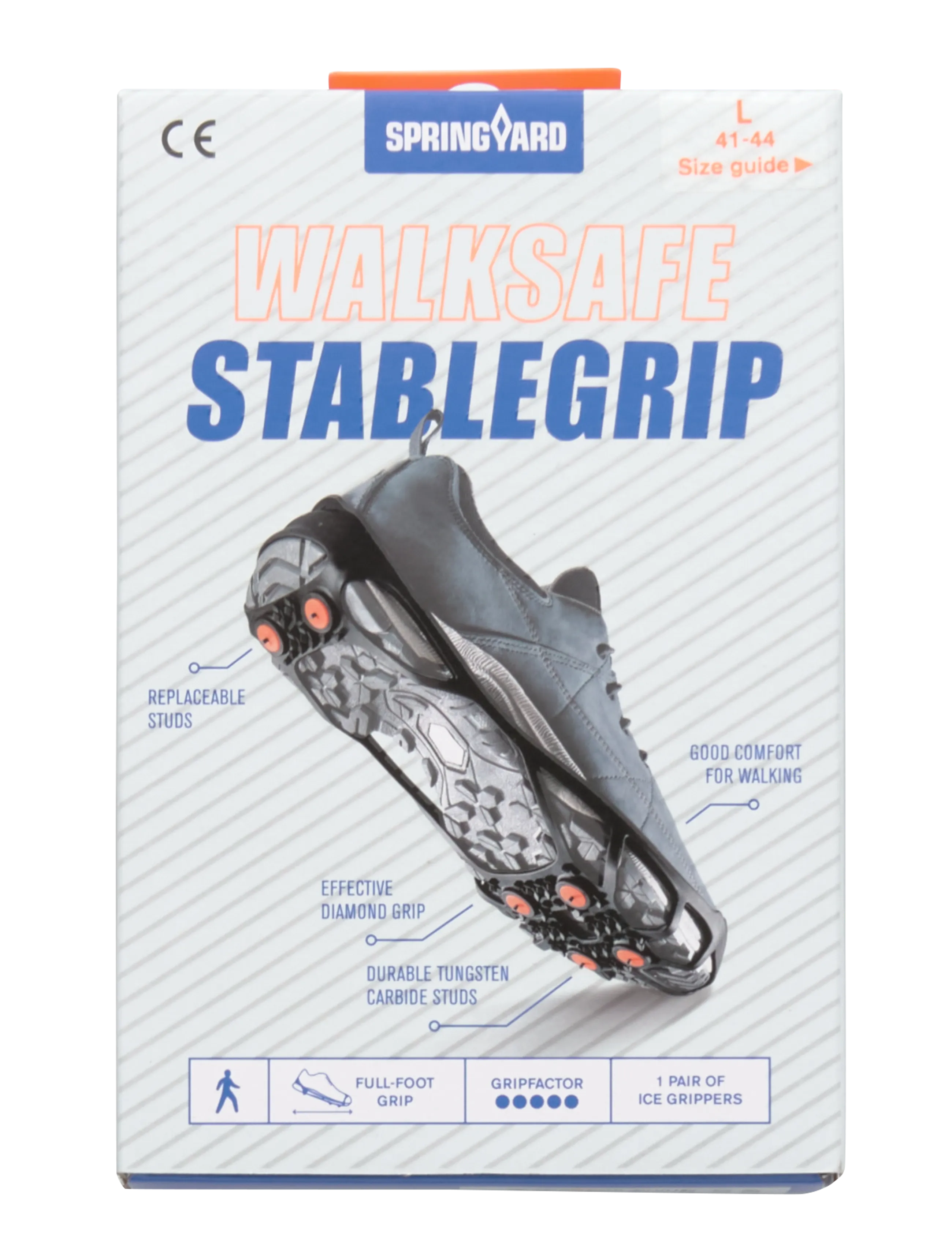 Springyard Stablegrip Walksafe, L 41-44, Black, Shoe Accessories > Other Shoe Accessories, Dame