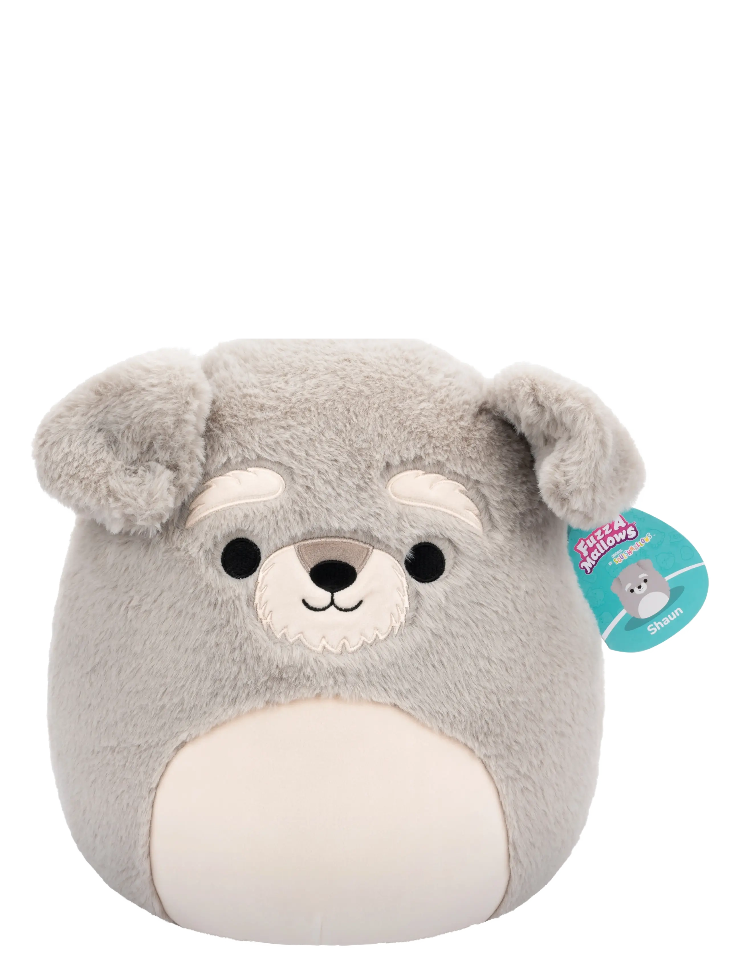 Squishmallows 30 Cm Fuzz A Mallows Shaun Schnauzer, Børn, Stuffed Dyr, Grå, Str: 30 cm