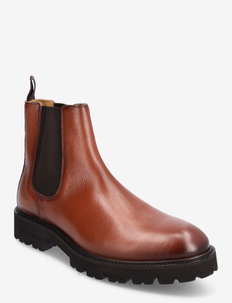 Lightweight Chelsea boot - Cognac grained leather, S.T. VALENTIN
