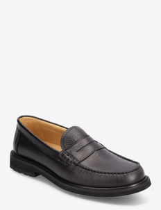Classic Loafer - Black Grained Leather, S.T. VALENTIN