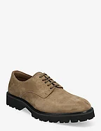 Lightweight Derby - Grained leather - TAUPE