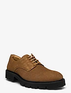 Lightweight Derby - Grained leather - TOBACCO