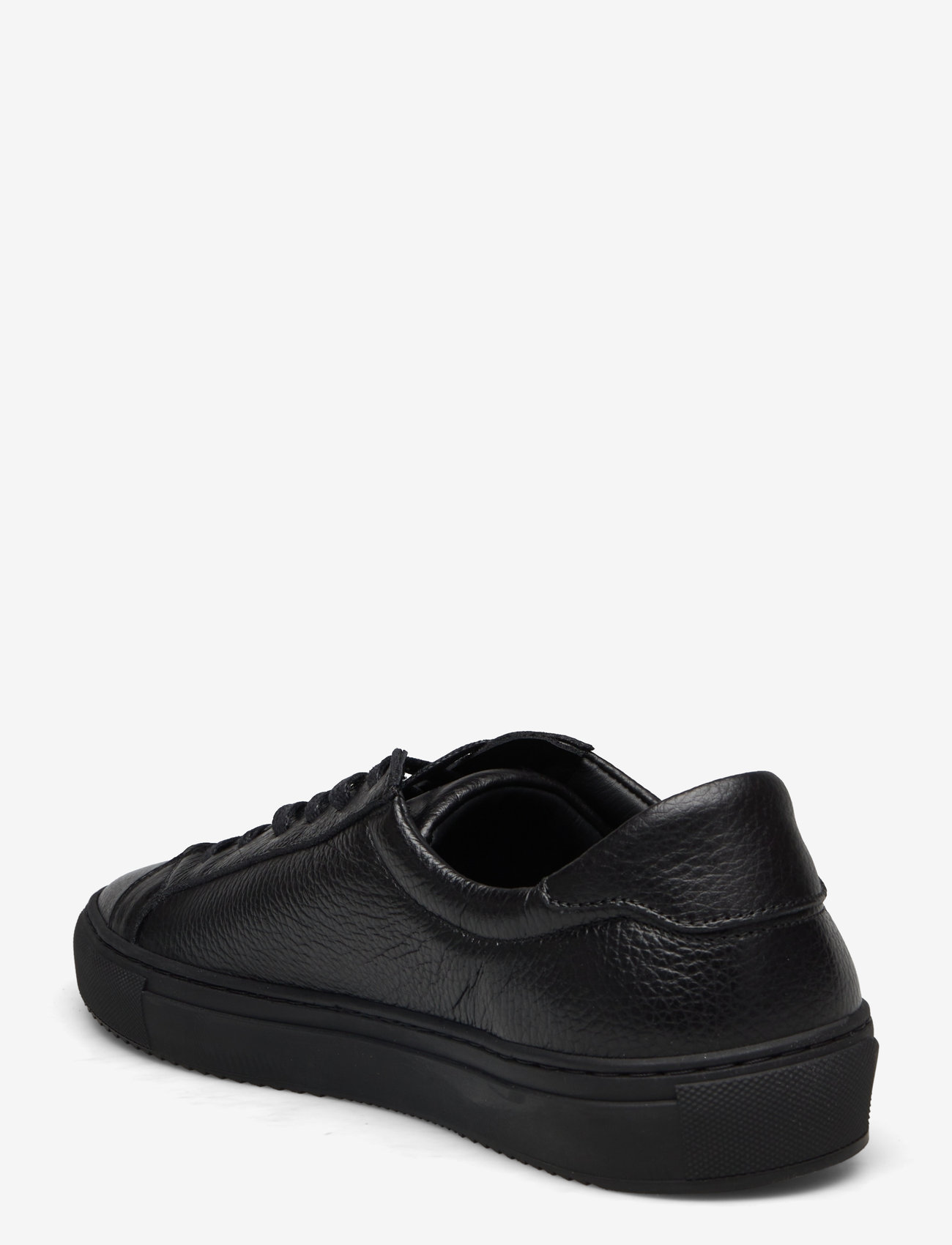 S.T. VALENTIN - Classic Sneaker -Grained leather - lave sneakers - black/black - 2
