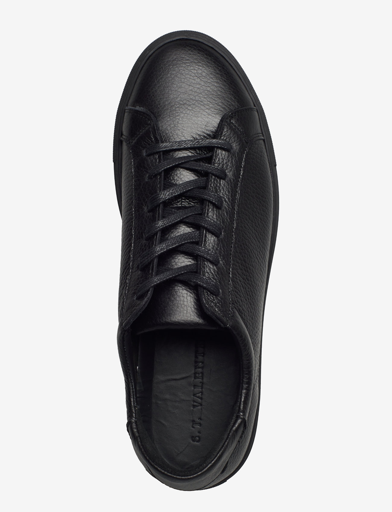 S.T. VALENTIN - Classic Sneaker -Grained leather - lave sneakers - black/black - 3