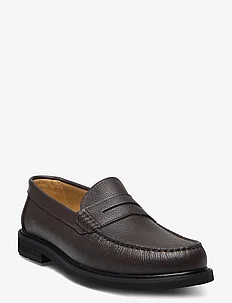 Classic Loafer - Brown Grained Leather, S.T. VALENTIN