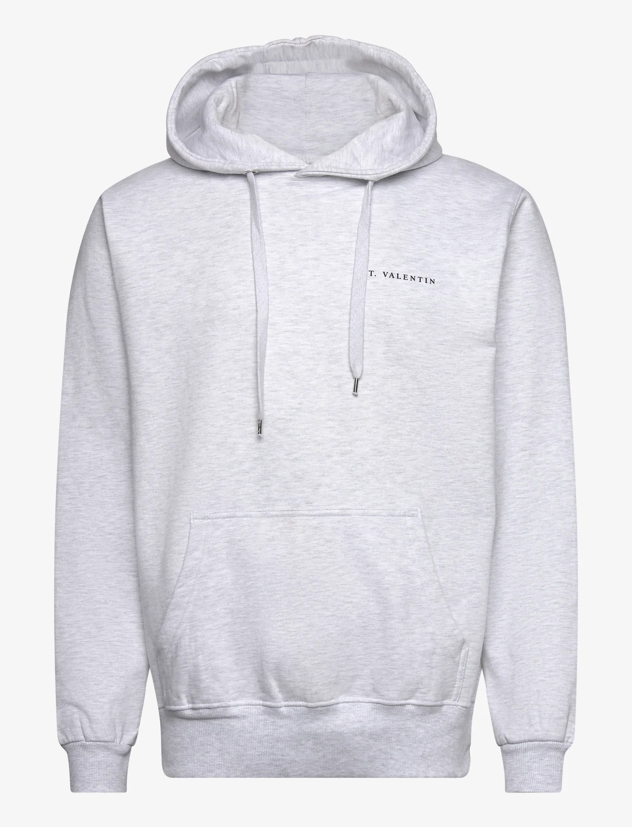 S.T. VALENTIN - Heavyweight Organic Logo Hoodie - Ash - hoodies - grey melange - 0