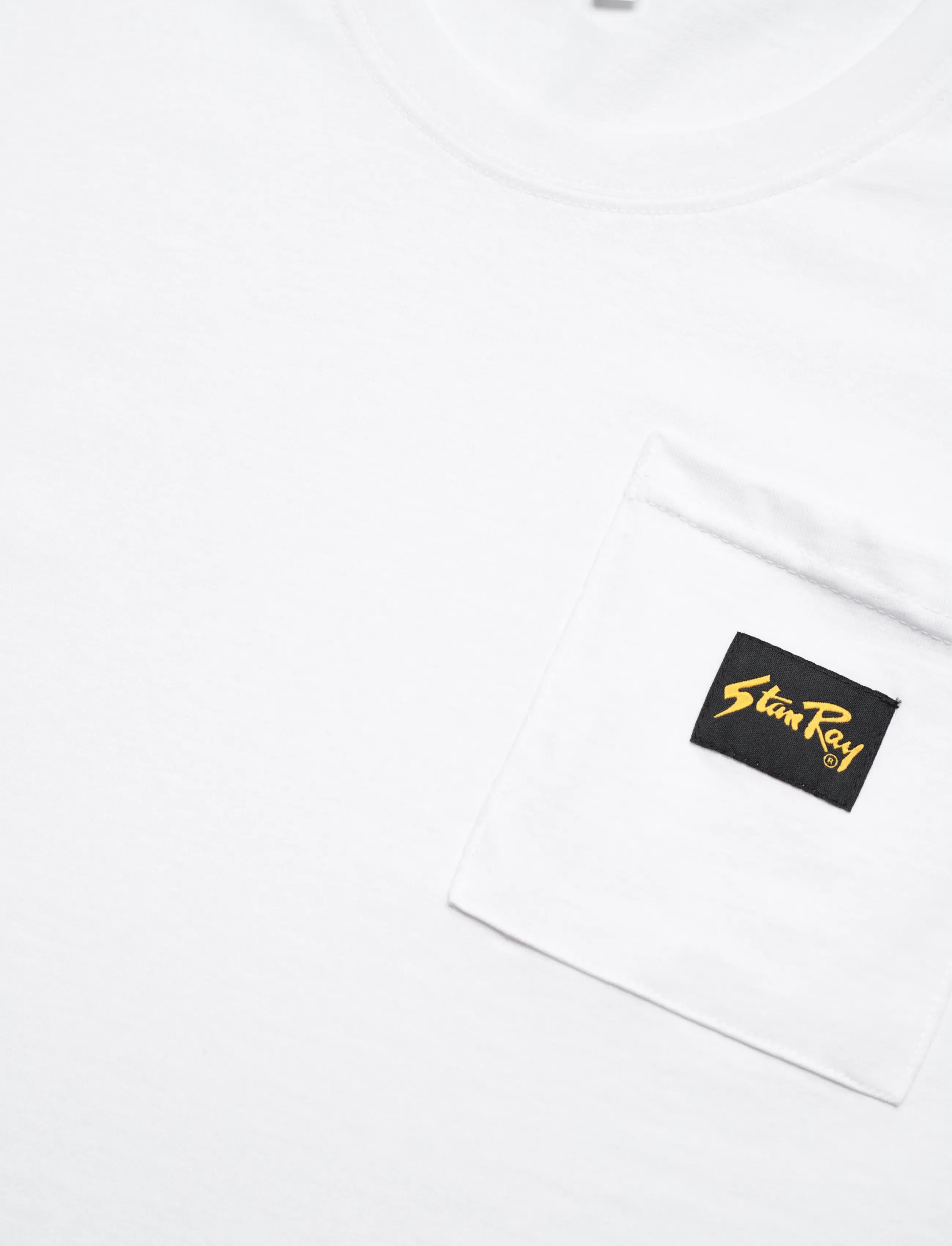 Stan Ray - PATCH POCKET TEE - kortärmade t-shirts - white - 2