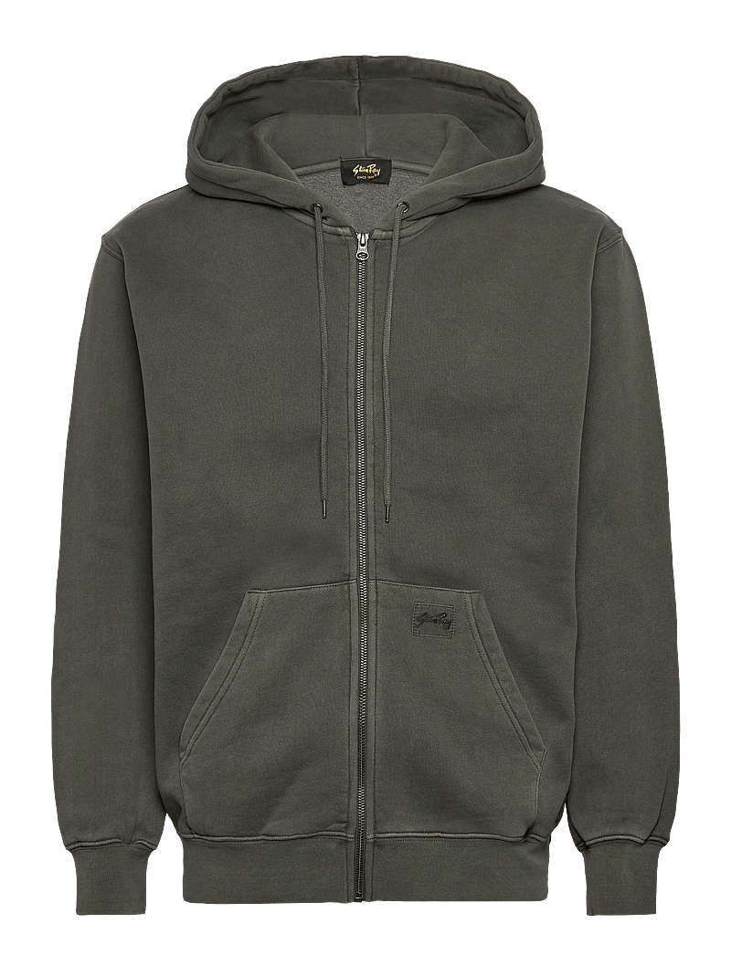 Stan Ray - PATCH ZIP HOOD - hættetrøjer - washed black - 0