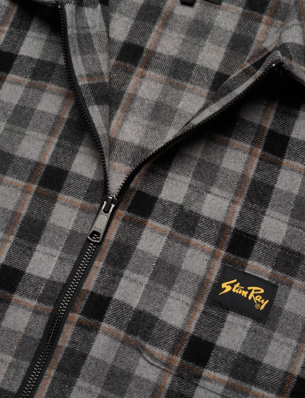 Stan Ray - ZIP SHIRT - light jackets - charcoal plaid - 2