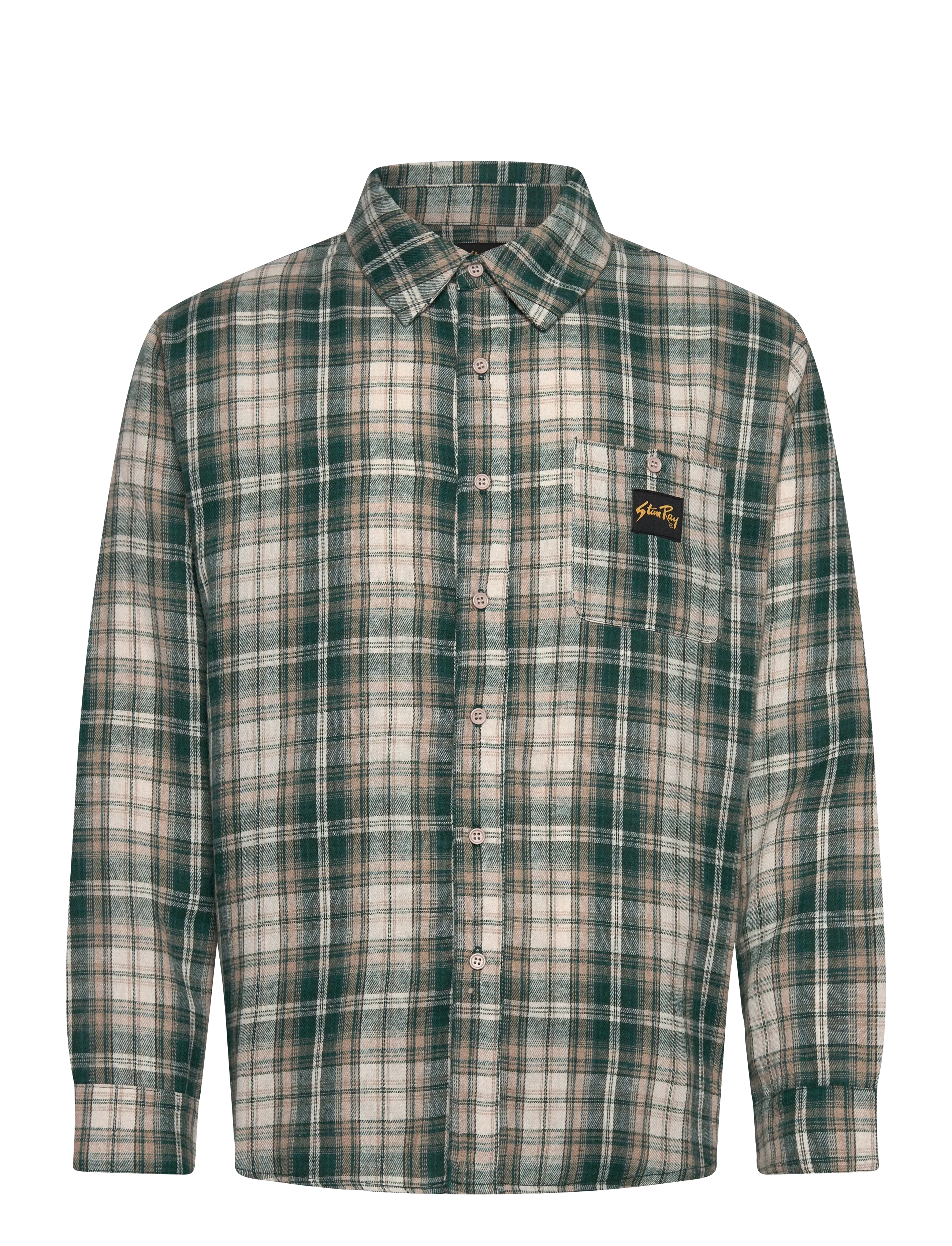 Stan Ray Flannel Shirt, XL, Shirts, Grün - Checkered Männerswear