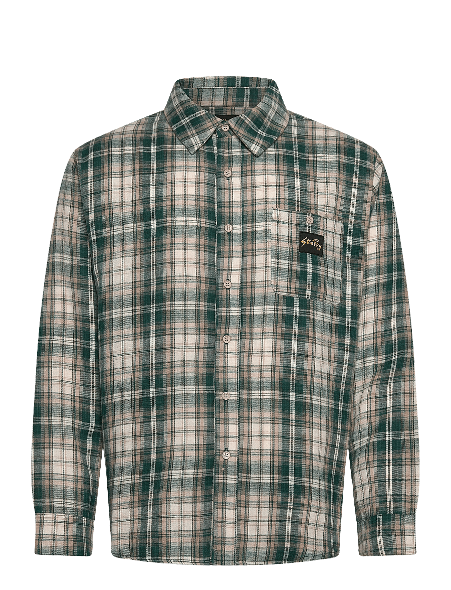 Stan Ray - FLANNEL SHIRT - koszule flanelowe - green plaid - 0