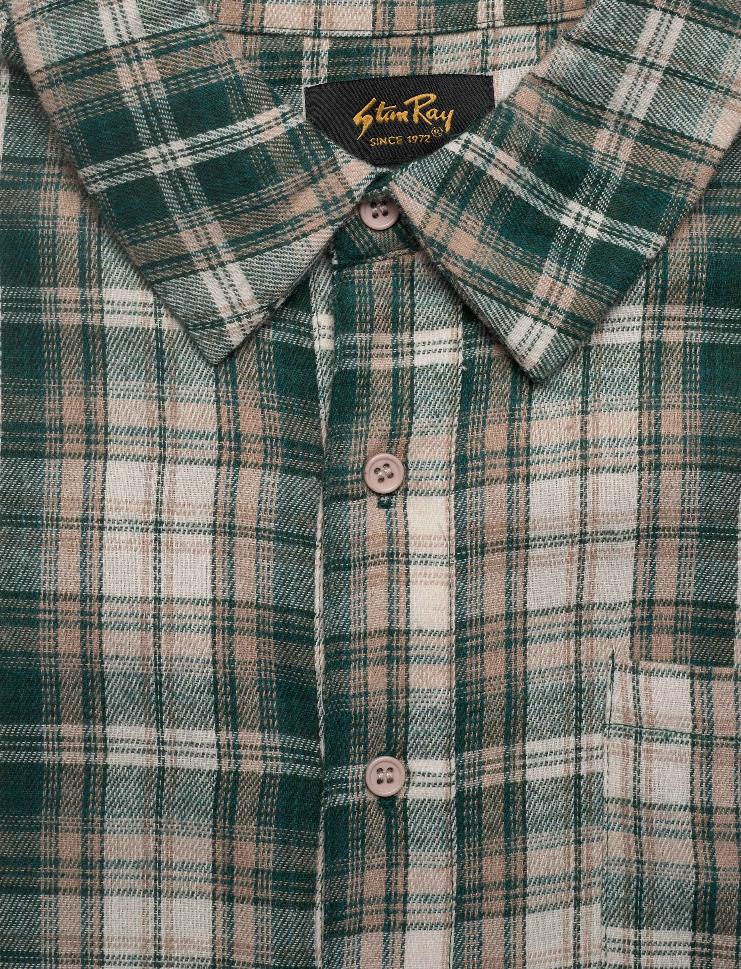Stan Ray - FLANNEL SHIRT - vīriešiem - green plaid - 2