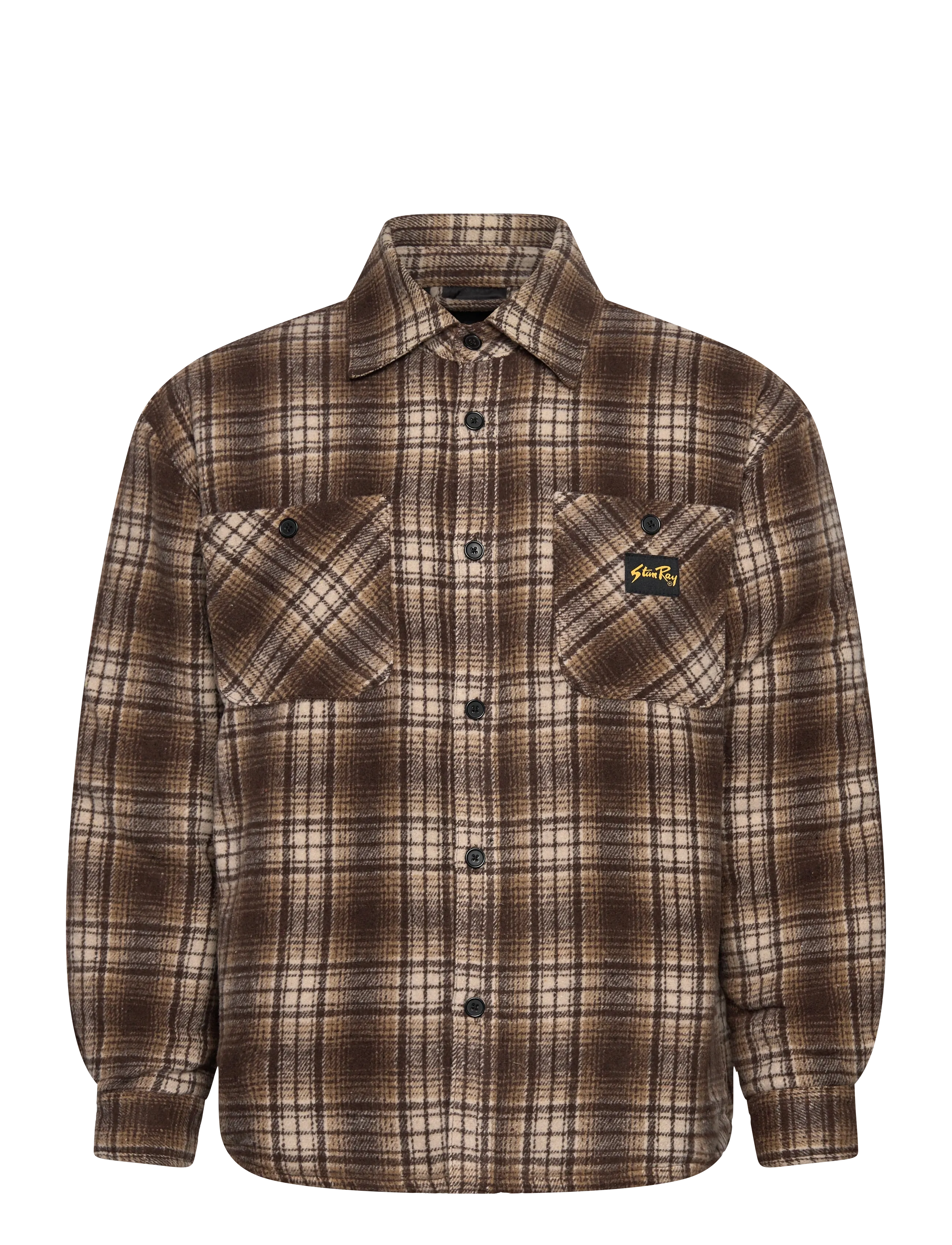 STAN RAY Quilted Plaid Overshirt Braun - S - Herren