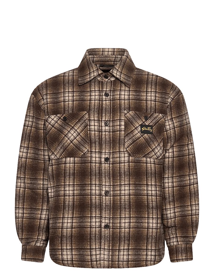 Stan Ray - QUILTED PLAID OVERSHIRT - overshirts - brown - 0