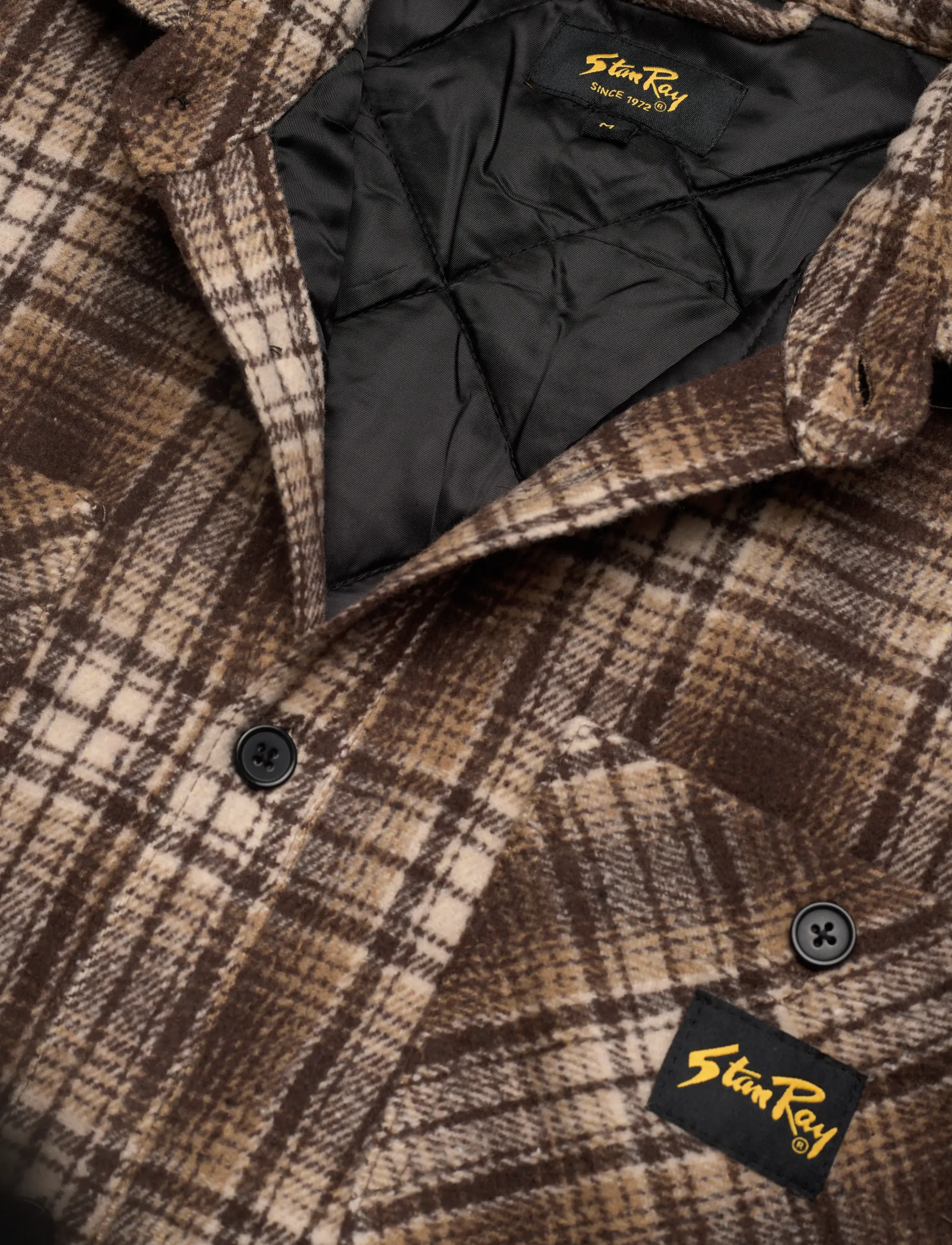 Stan Ray - QUILTED PLAID OVERSHIRT - mehed - brown - 2