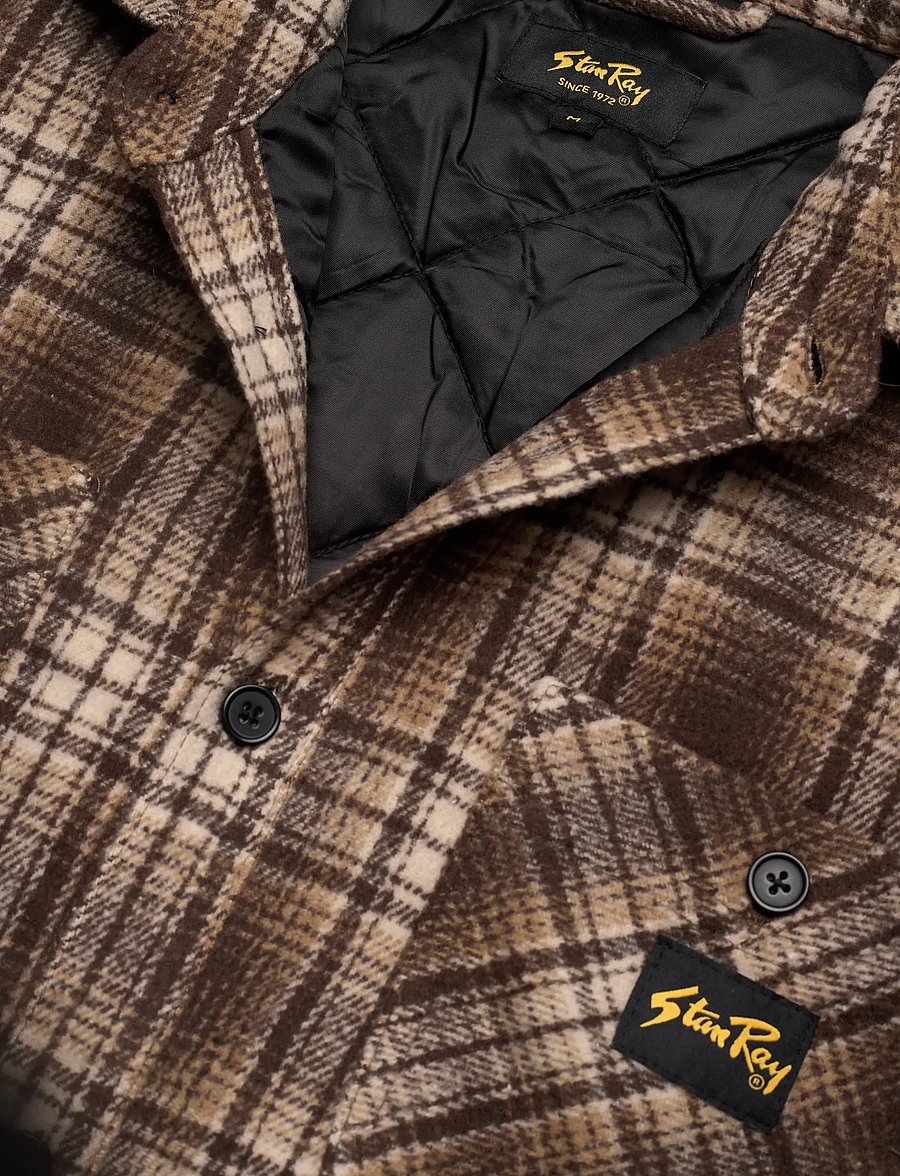 Stan Ray - QUILTED PLAID OVERSHIRT - overshirts - brown - 2