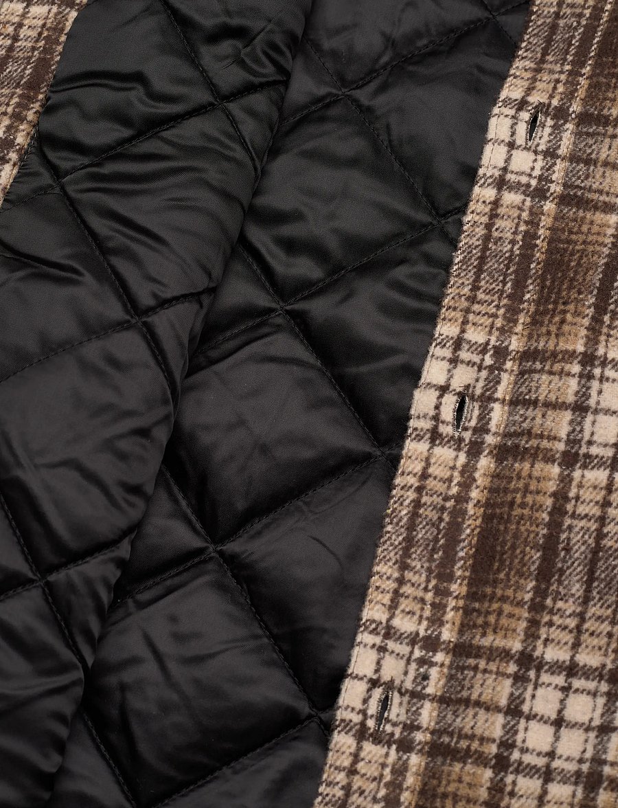 Stan Ray - QUILTED PLAID OVERSHIRT - overshirts - brown - 4