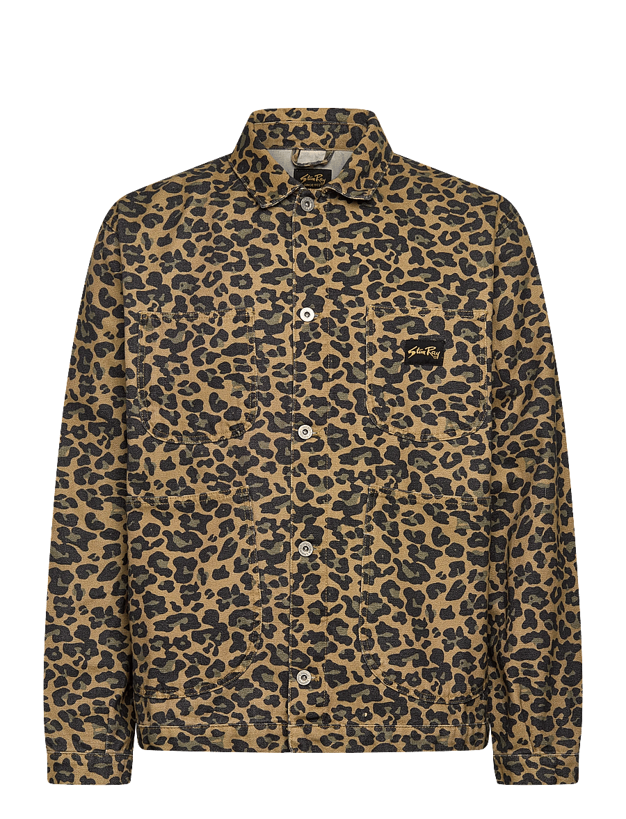 Stan Ray - COVERALL JACKET - voodrita teksatagid - washed leopard camo duck - 0