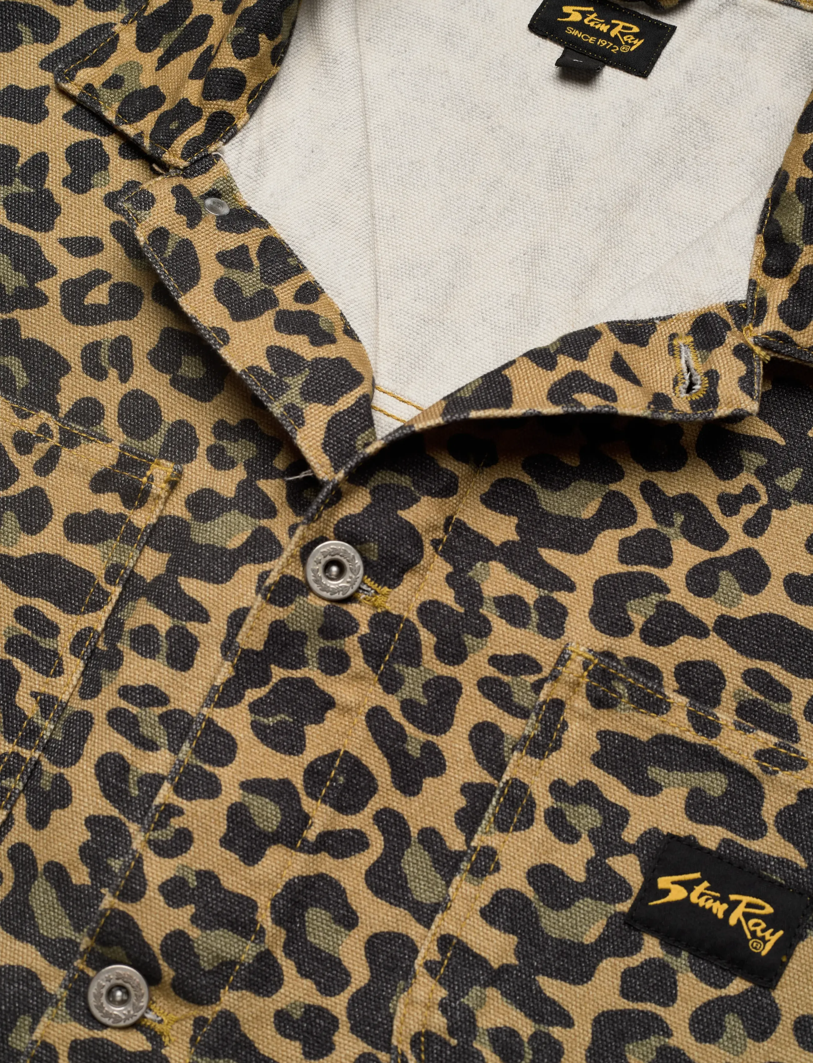 Stan Ray - COVERALL JACKET - ofodrade jeansjackor - washed leopard camo duck - 2