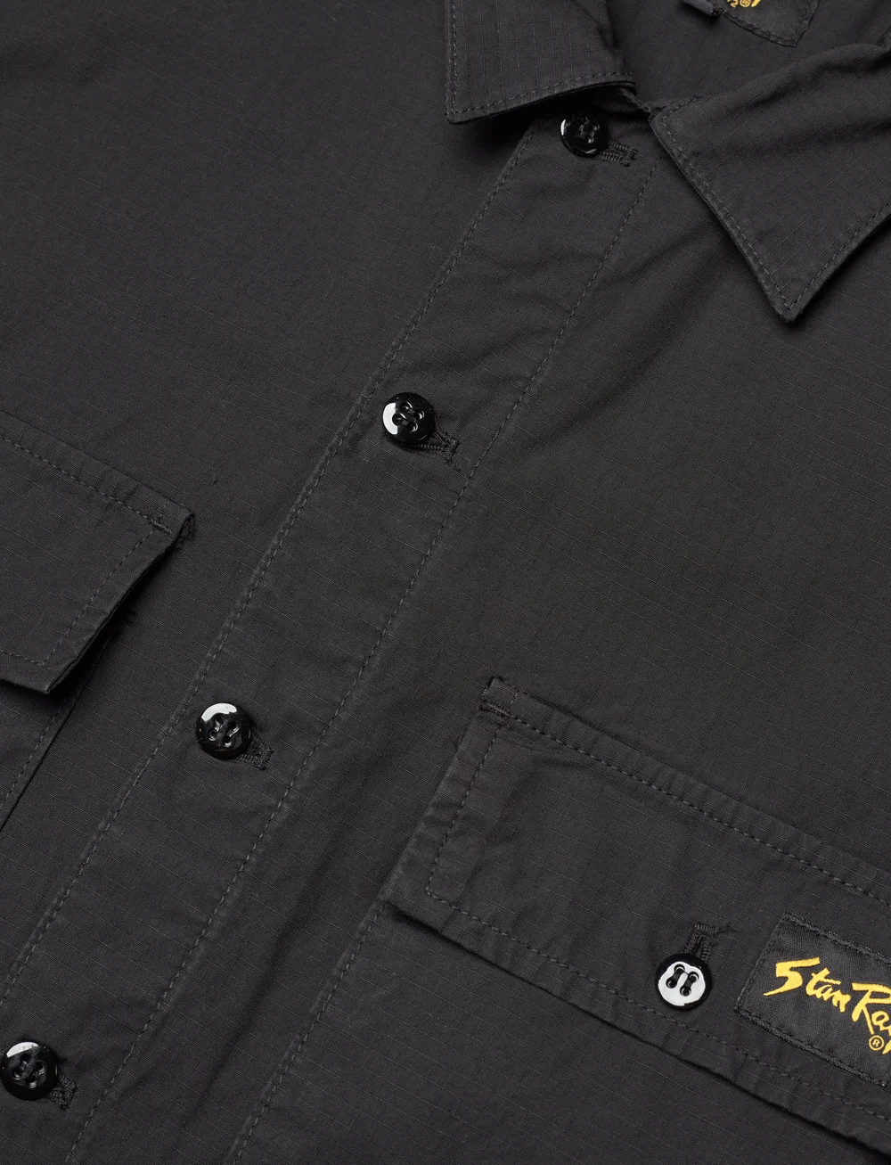 Stan Ray - CPO SHORT SLEEVE - short-sleeved shirts - black ripstop - 3