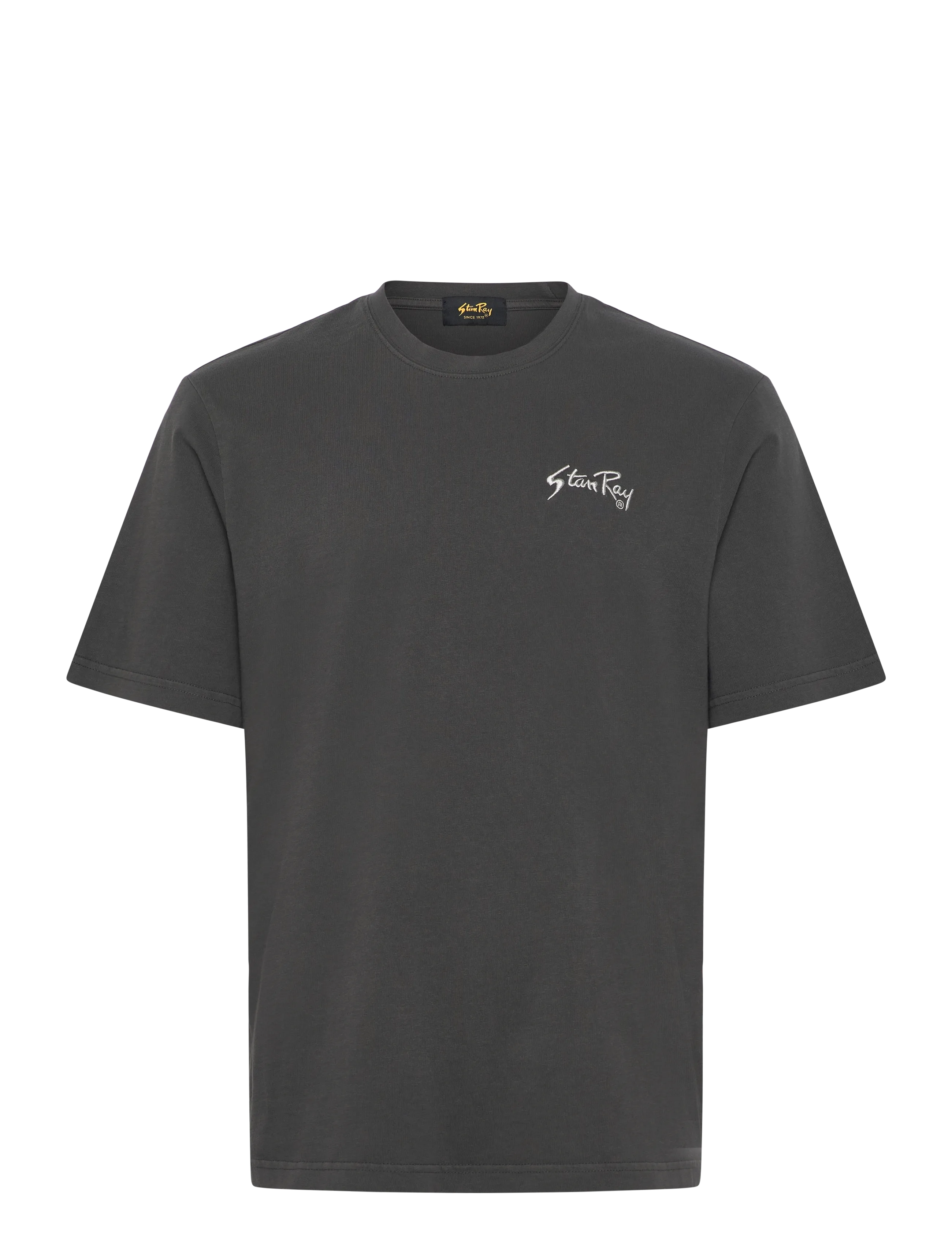Stan Ray Embroidered Tee Raven Black, XXL, T-shirts, Schwarz - Short-sleeved, Männerswear