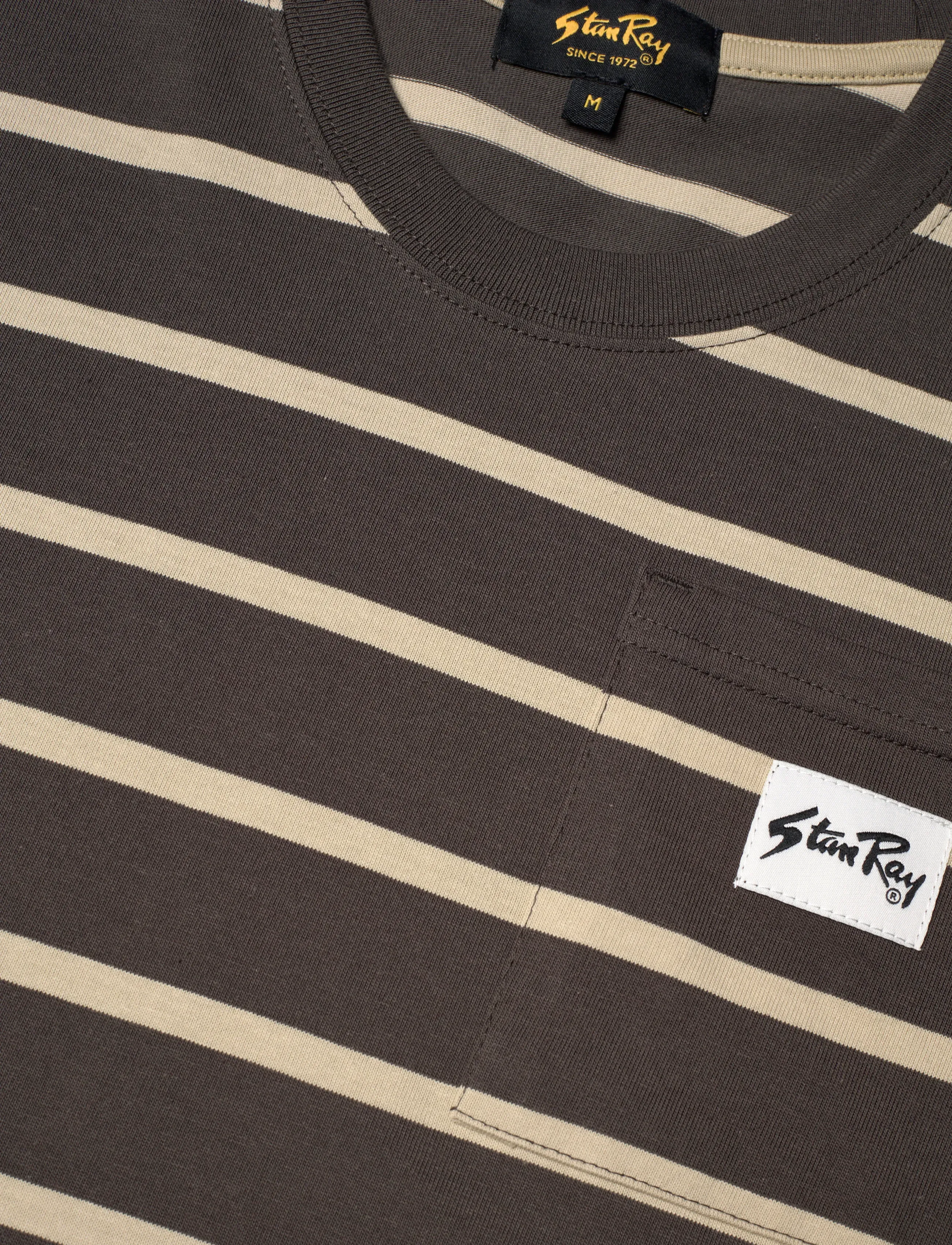 Stan Ray - STRIPE TEE - RAVEN/EUCALYPTUS - lühikeste varrukatega t-särgid - raven/ eucalyptus - 2