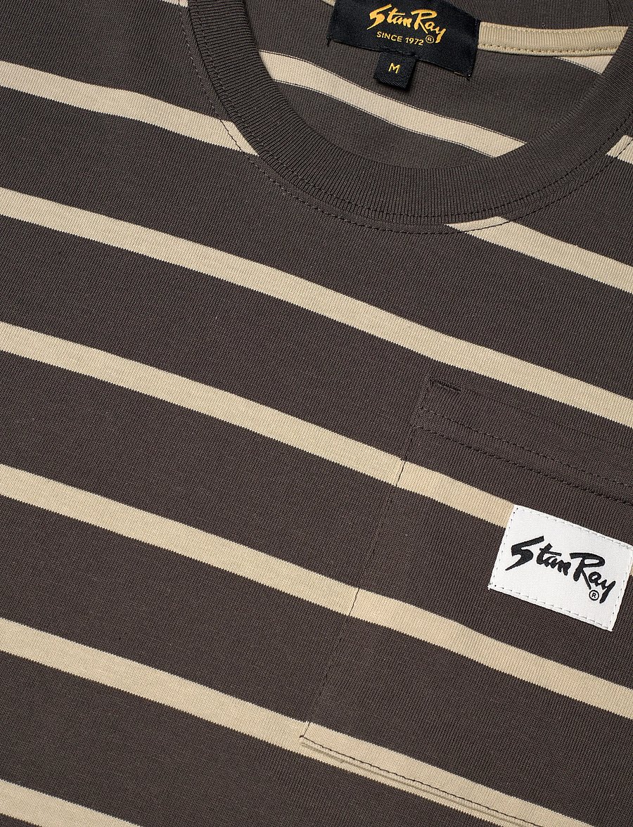 Stan Ray - STRIPE TEE - RAVEN/EUCALYPTUS - kurzärmelig - raven/ eucalyptus - 2