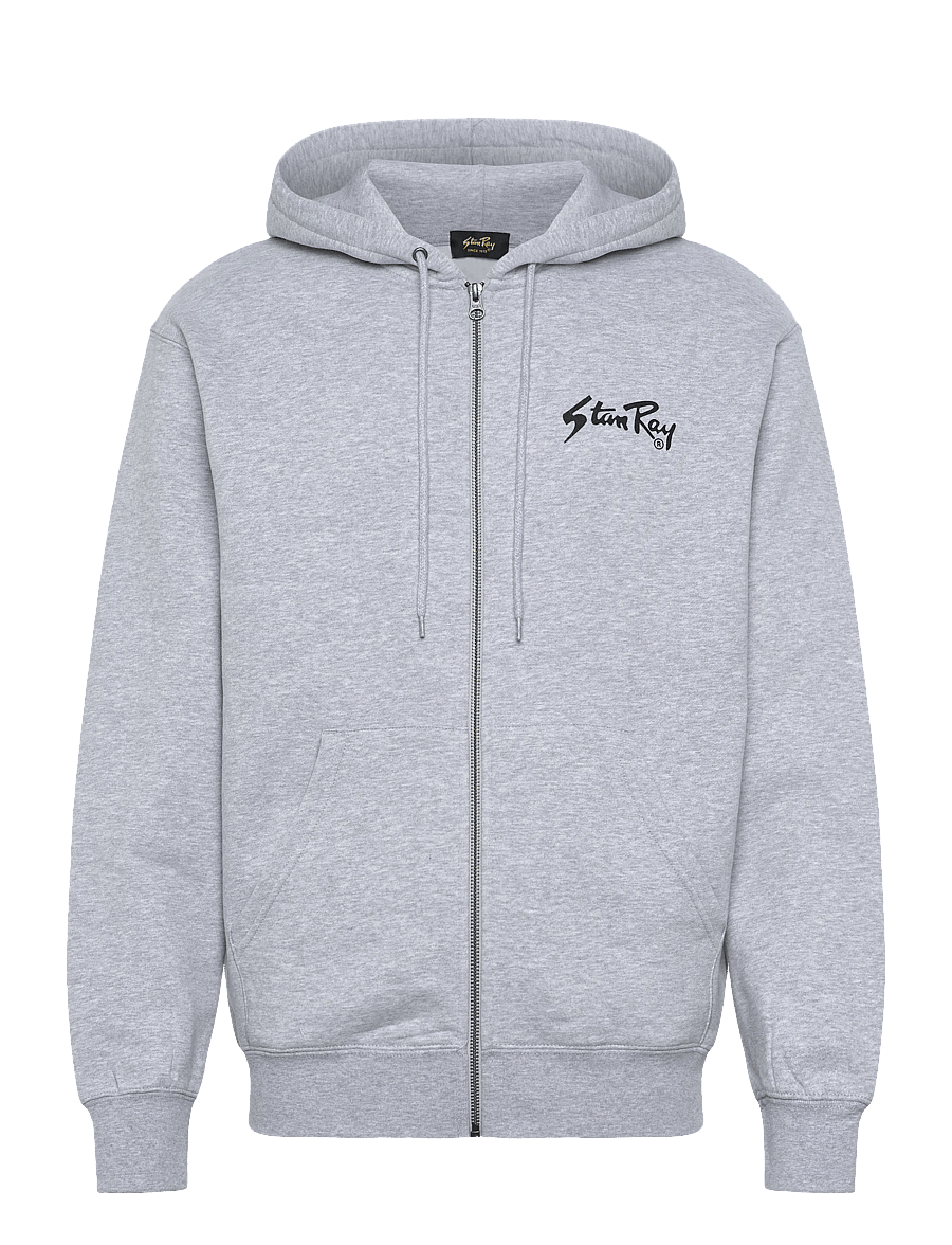 Stan Ray - STAN OG ZIP HOOD - GREY HEATHER - bluzy z kapturem - grey heather - 0