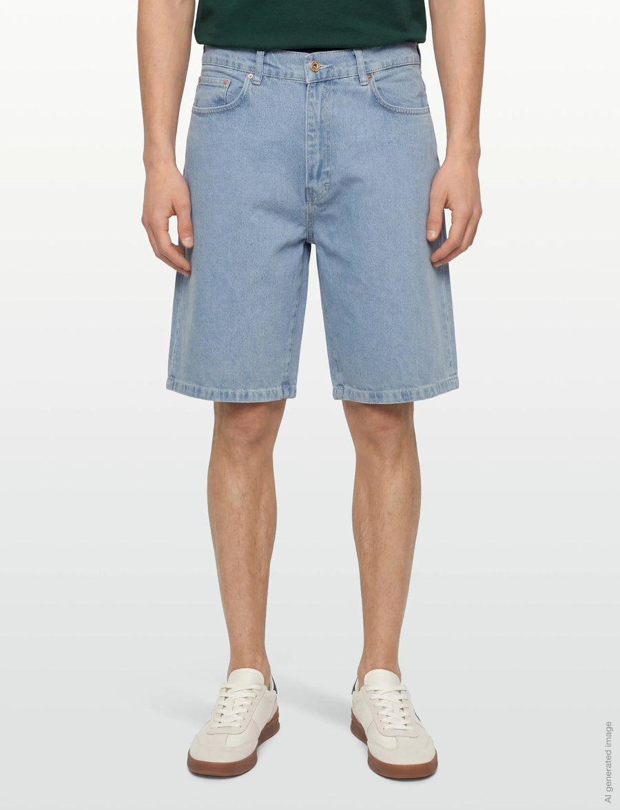 Stan Ray - WIDE 5 SHORT - ICE STONE DENIM - lühikesed teksapüksid - ice stone denim - 3