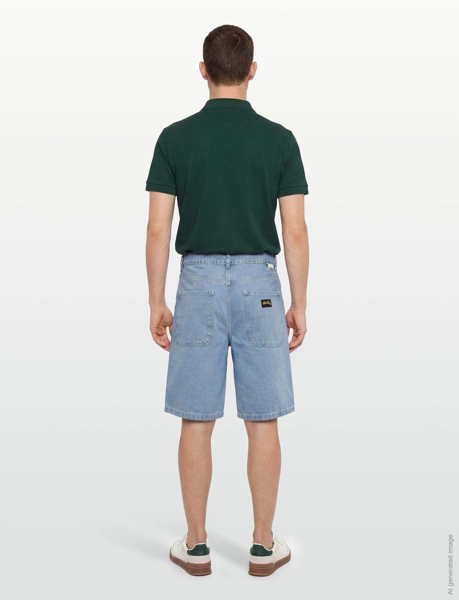 Stan Ray - WIDE 5 SHORT - ICE STONE DENIM - lühikesed teksapüksid - ice stone denim - 4