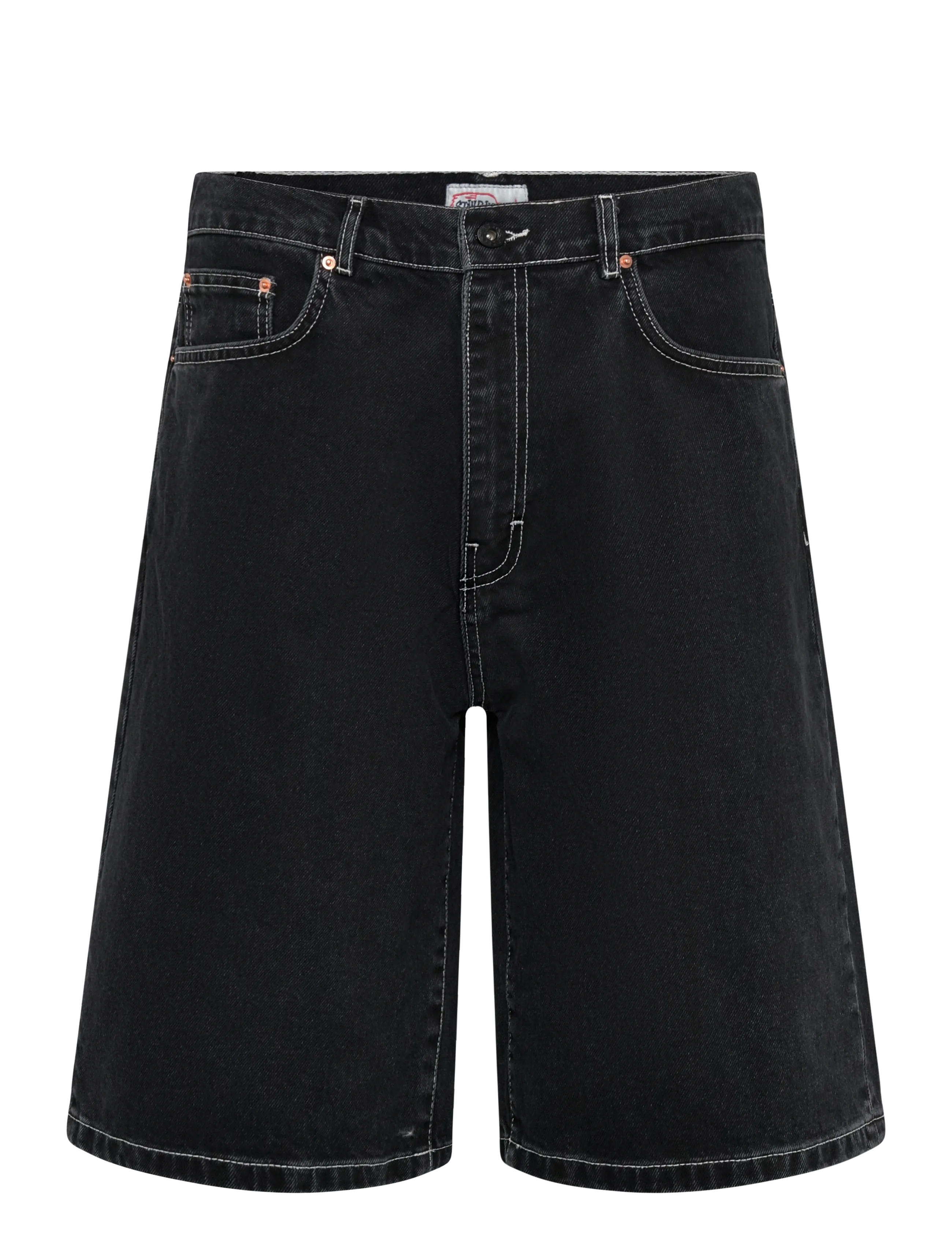 Stan Ray Wide 5 Short Washed Black Denim, 34, Shorts, Schwarz - Denim Männerswear