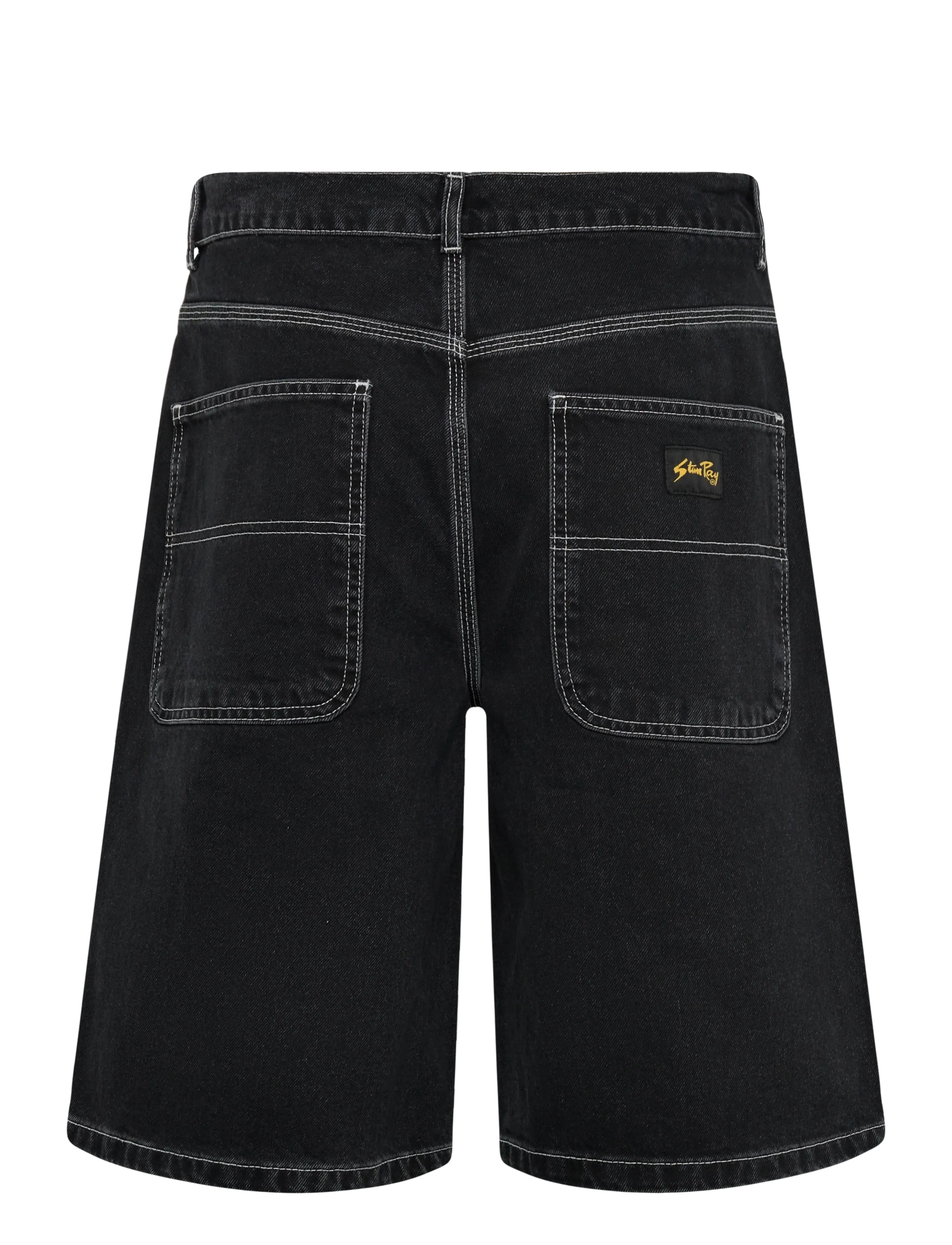 Stan Ray - WIDE 5 SHORT - WASHED BLACK DENIM - lühikesed teksapüksid - washed black denim - 1