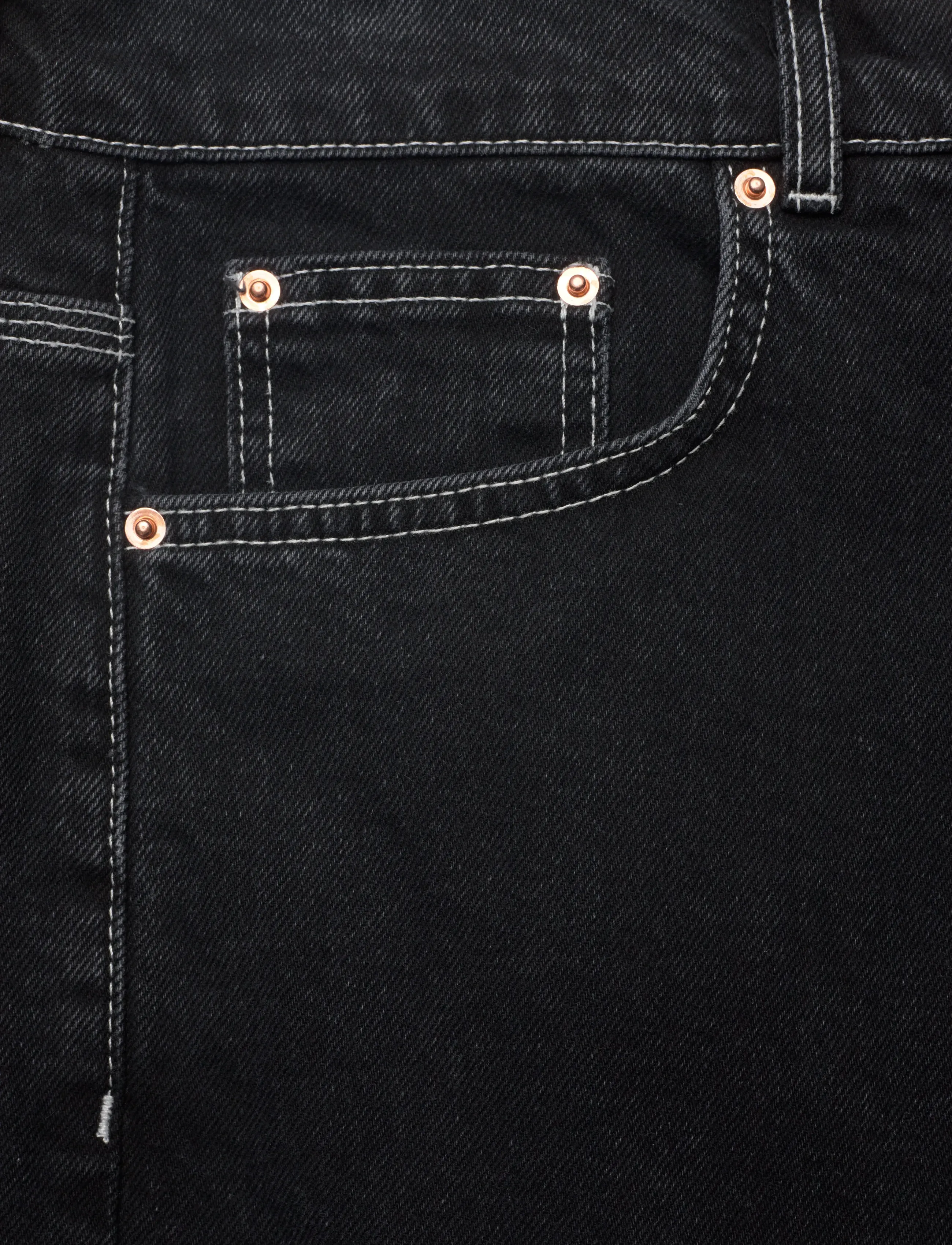 Stan Ray - WIDE 5 SHORT - WASHED BLACK DENIM - lühikesed teksapüksid - washed black denim - 2